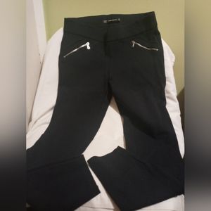 Zara Thick Black Leggings, Size- Large